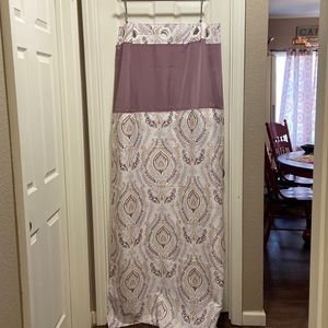 Purple  and floral shower curtain